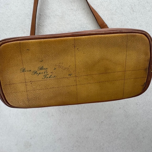 Alviero Martini 1A Classe Neo‎ Casual Map Print Leather Trim Bucket Shoulder Bag - Picture 9 of 13